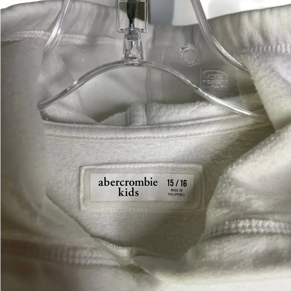 Abercrombie Kids Tie Dye‎ Sweatshirt 15/16 White Gray Fuschia Hoodie Pullover
